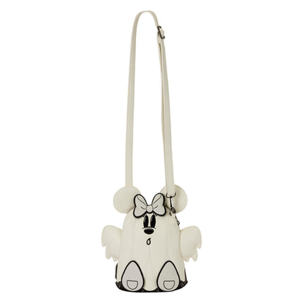 Mickey & Minnie Ghost Glow Figural Crossbody Bag
