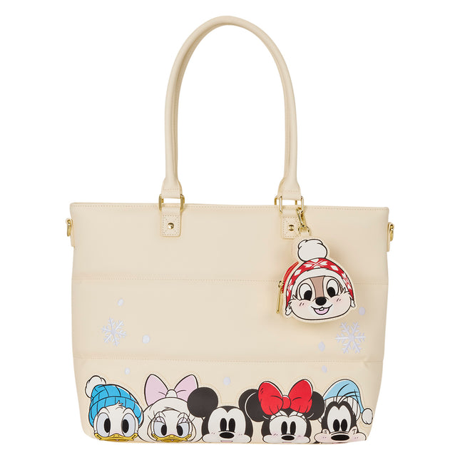 Mickey & Minnie and Friends Holiday Tote Crossbody Bag