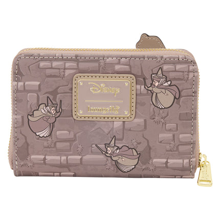 Disney Sleeping Beauty Spinning Wheel Zip Around Wallet