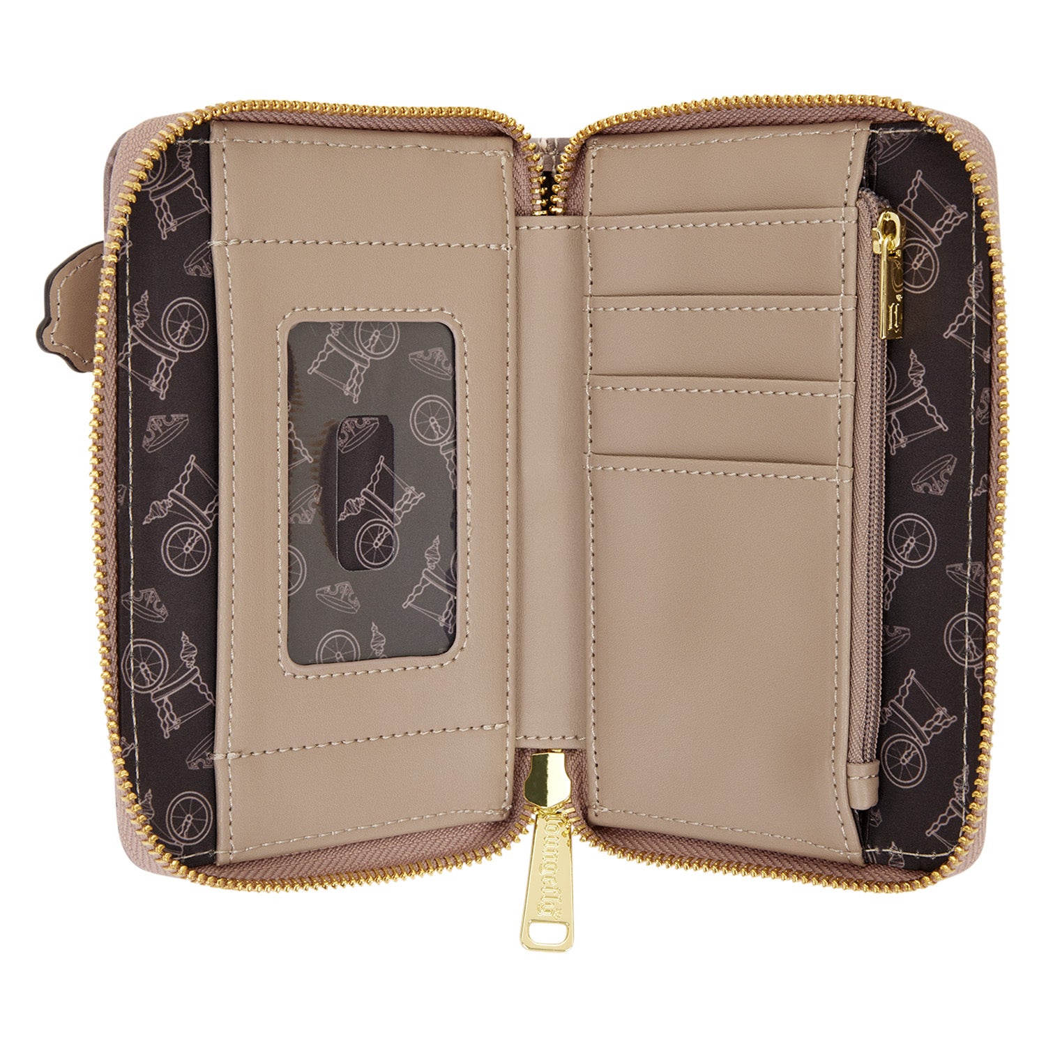 Disney Sleeping Beauty Spinning Wheel Zip Around Wallet 4