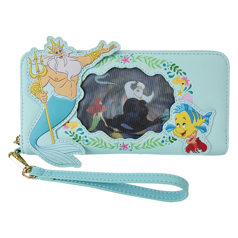 The Little Mermaid Ariel Princess Lenticular Zip Around Wallet