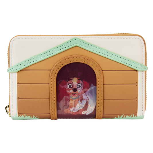 I Heart Disney Dogs Dog House Triple Lenticular Zip Around Wallet