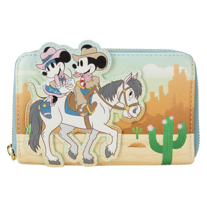 Western Mickey & Minnie Zip Around Wallet