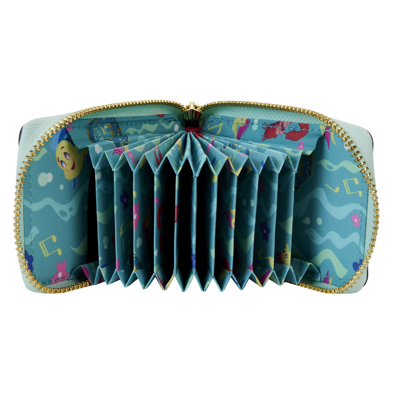 The Little Mermaid 35th Anniversary Life is the Bubbles Accordion Zip Around Wallet 4