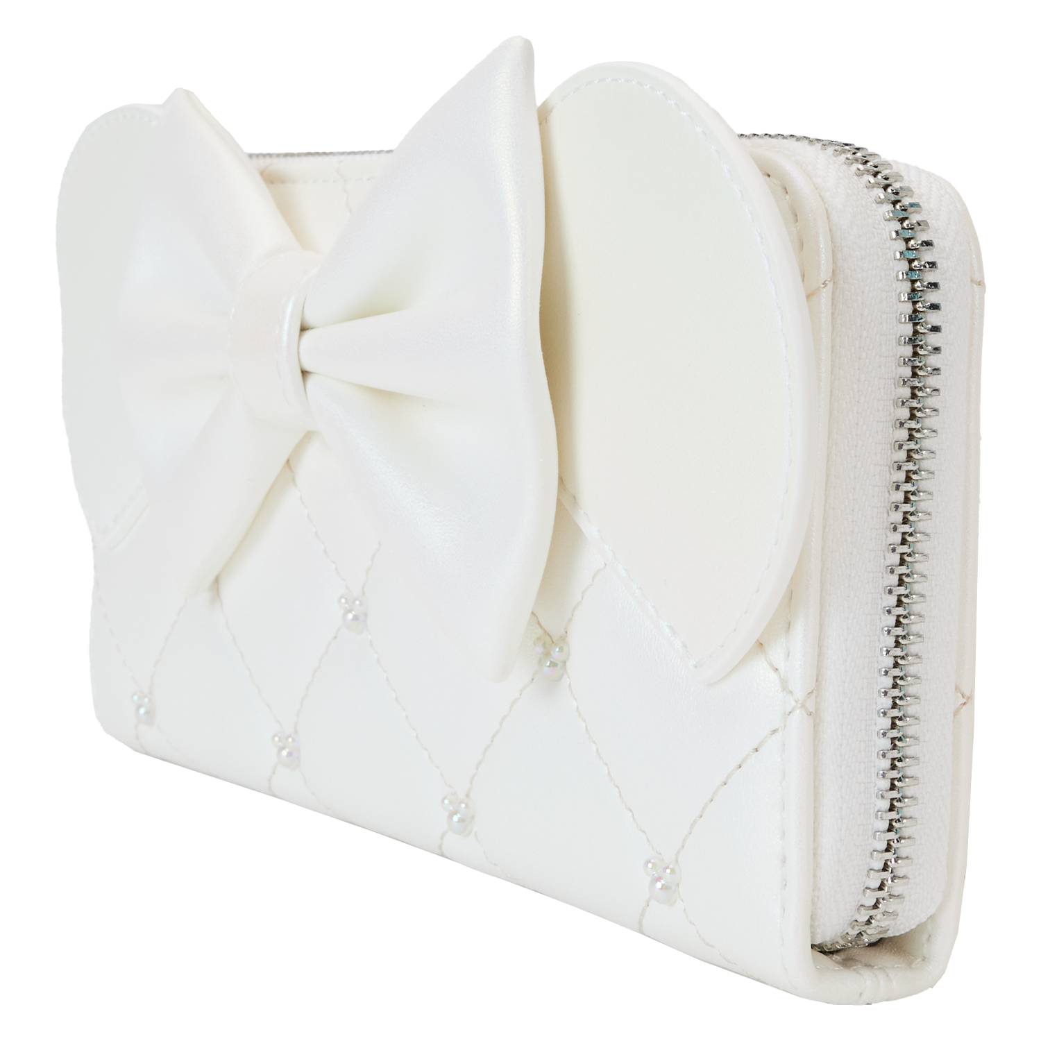 Minnie Mouse Iridescent Wedding Zip Around Wristlet Wallet