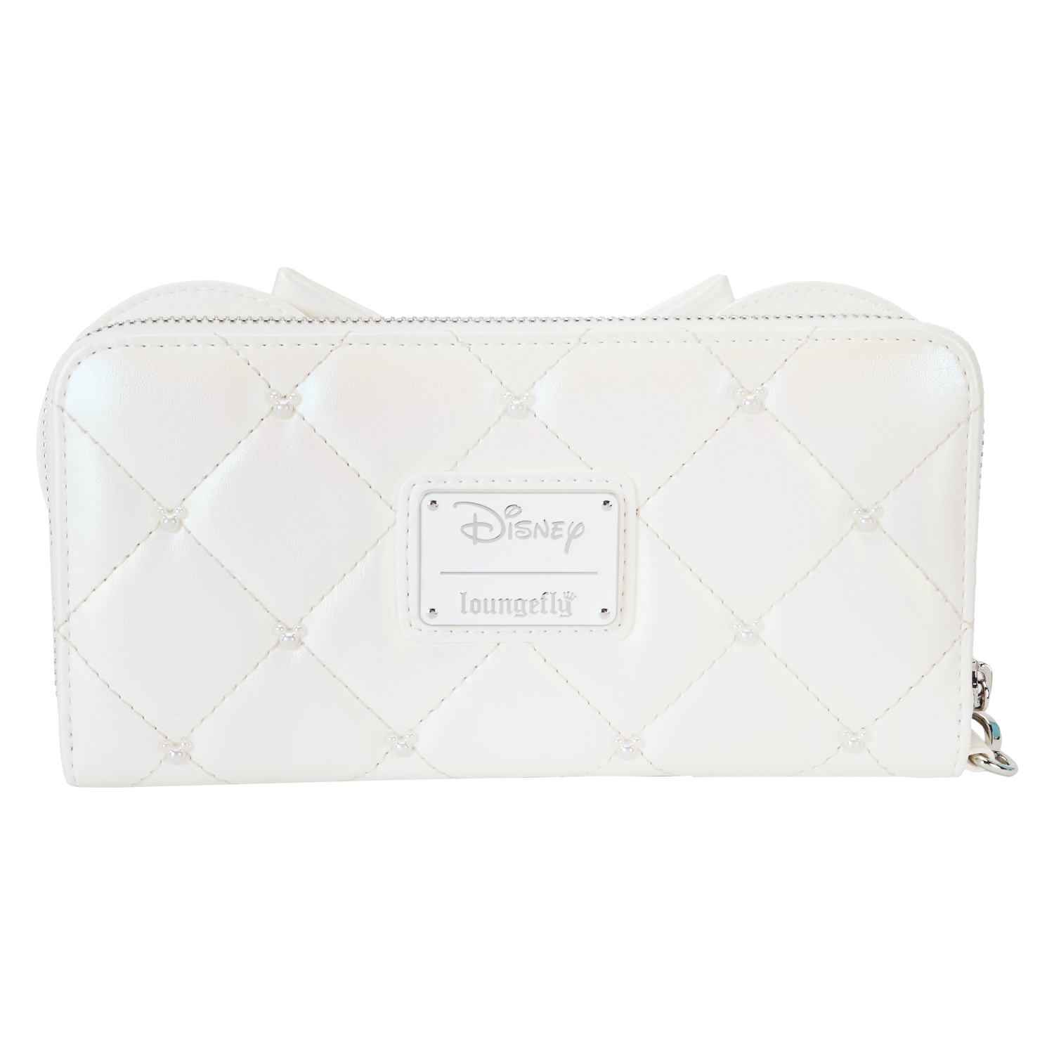 Minnie Mouse Iridescent Wedding Zip Around Wristlet Wallet 3