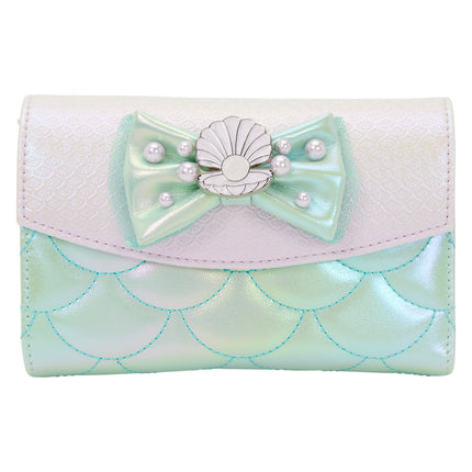 The Little Mermaid Iridescent Pearl Flap Wallet