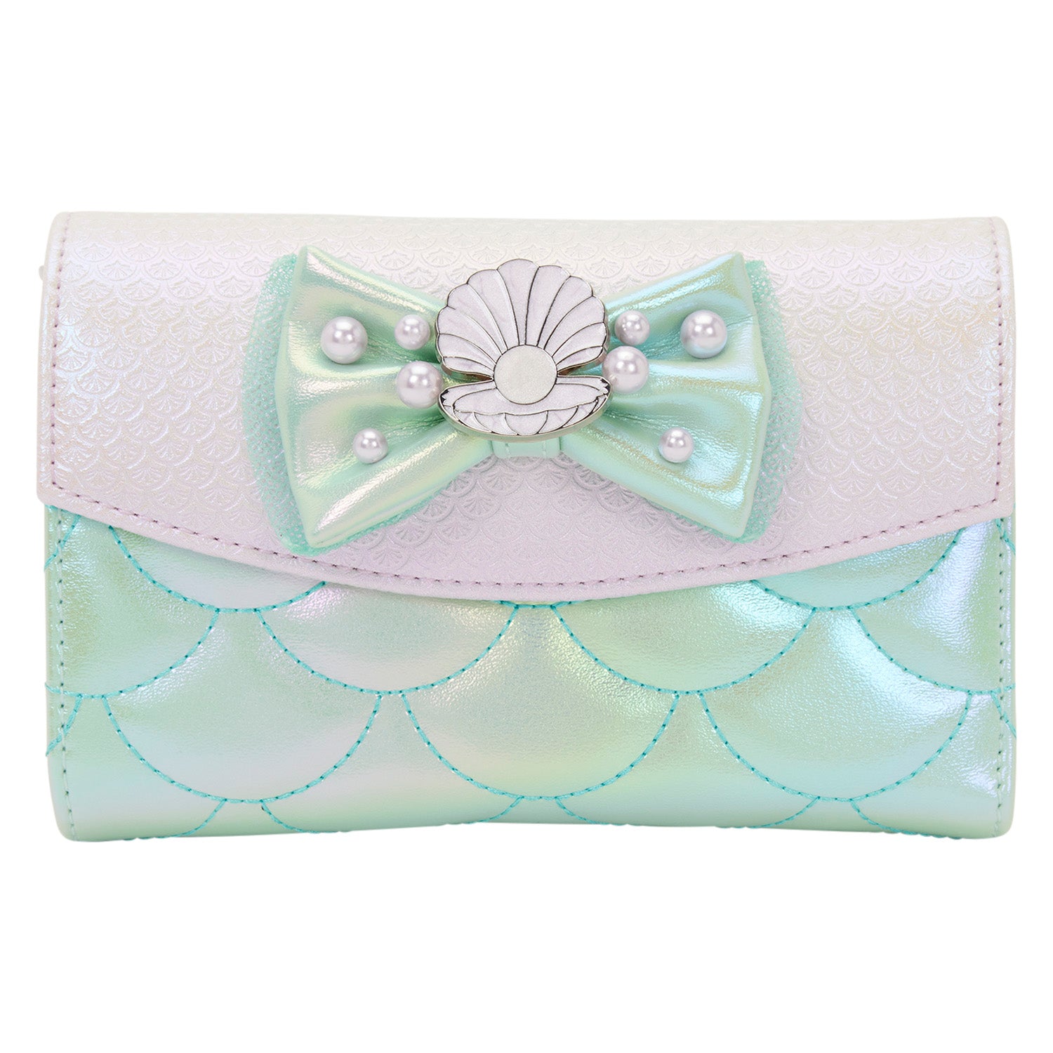 The Little Mermaid Iridescent Pearl Flap Wallet