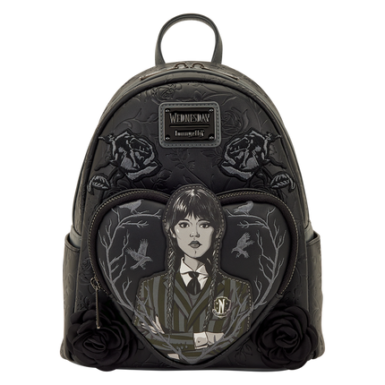 Wednesday Black Roses Mini Backpack