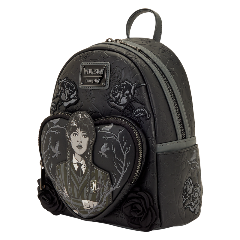 Wednesday Black Roses Mini Backpack 2