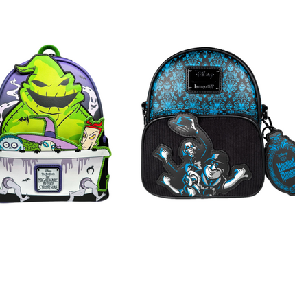 Oogie Boogie Mini Backpack & Haunted Mansion Convertible Mini Backpack Bundle