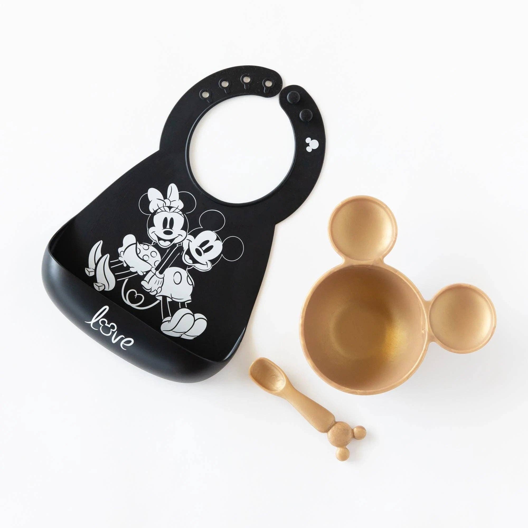 Silicone Bib: Mickey + Minnie Mouse 3