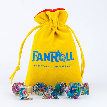 4" x 6" Velvet Dice Draw-bag (5 Colors)