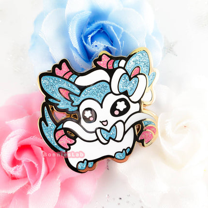 Chibi Shiny Sylveon Enamel Pin