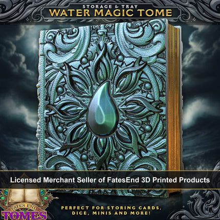 Water Magic Storage Tome for TTRPG, MTG, Pokemon, D&D Gaming