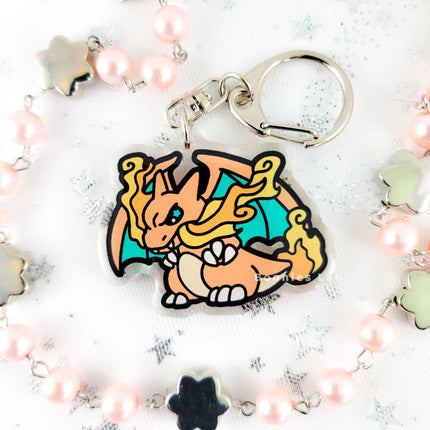 Charizard Epoxy Acrylic Keychain Charm