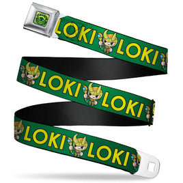 Loki Face Icon Seatbelt Buckle Belt