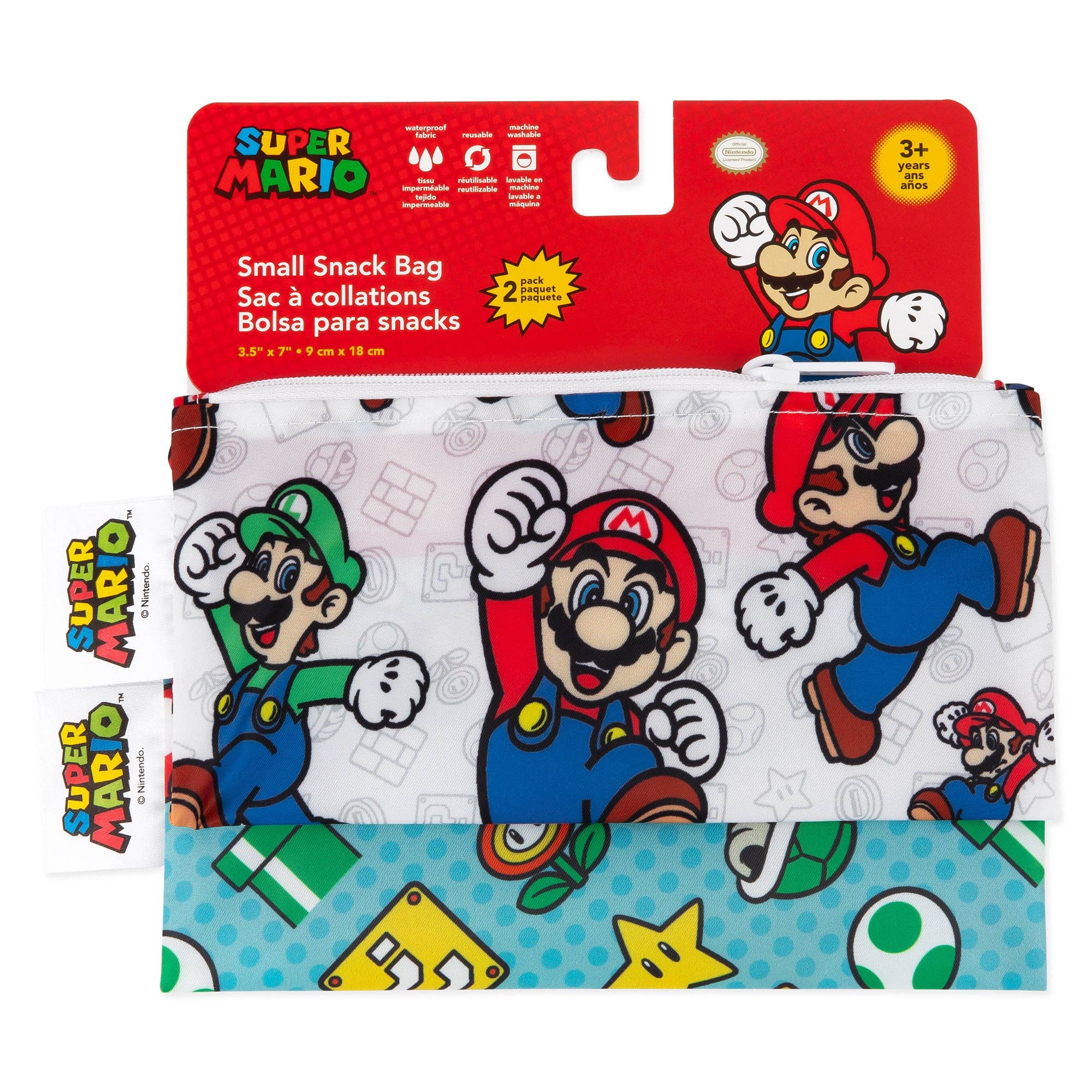 Reusable Snack Bag, Small 2-Pack: Super Mario™ 10