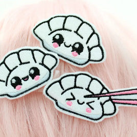 Kawaii Chibi Food Gyoza Dumpling Hair Clip Set