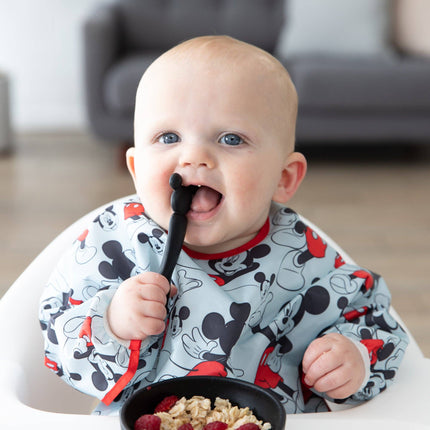 Silicone First Feeding Set: Mickey Mouse Classic Black
