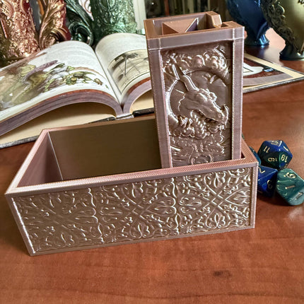 Folding Dragon Dice Tower & Storage | TTRPG, D&D, TCG, CoC