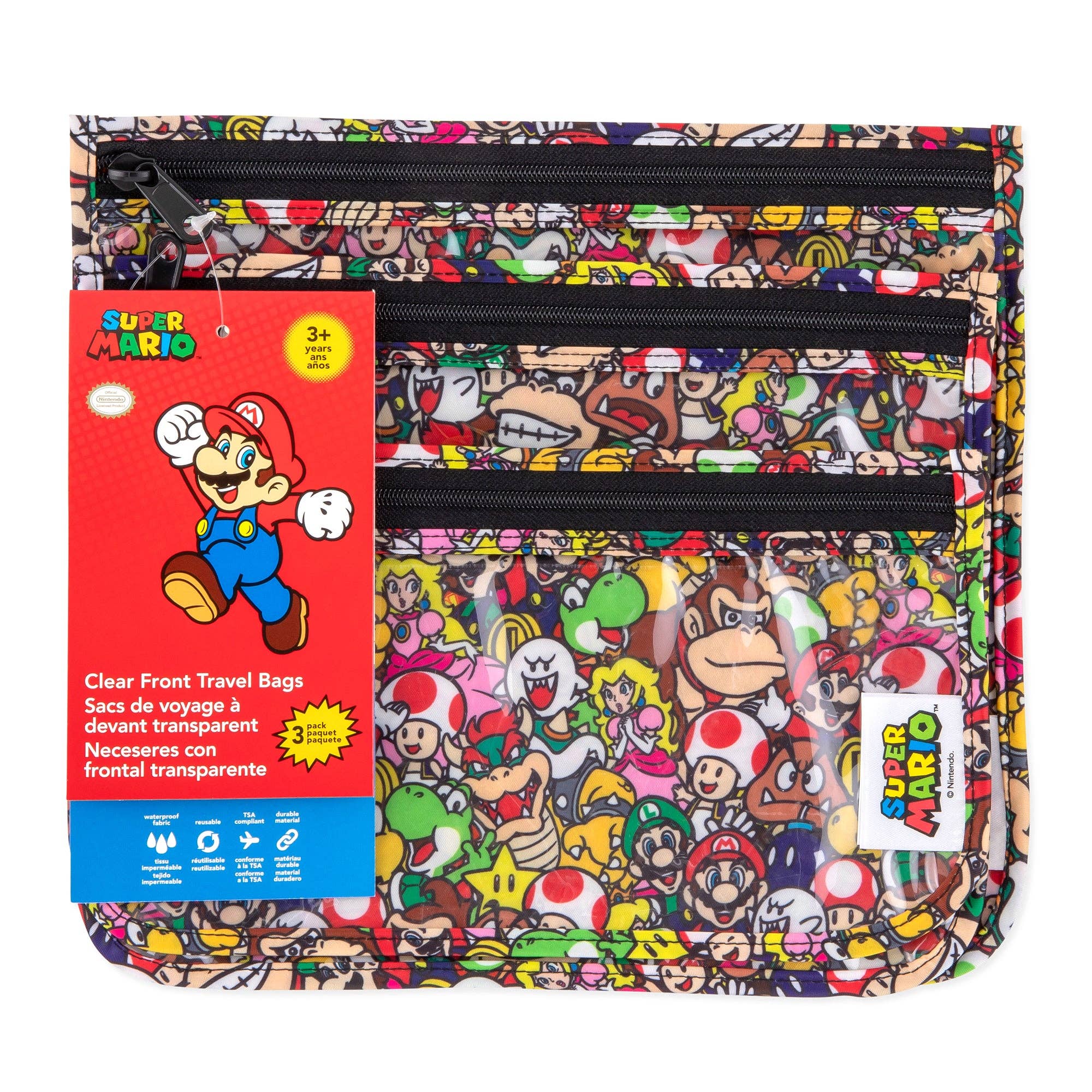 Clear Travel Bag 3-Pack: Super Mario™ Mashup 14