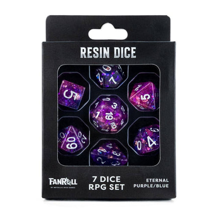 Best Selling Dice Set in Box Packaging: Eternal Purple/Blue