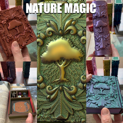 Nature Magic Storage Tome for TTRPG MTG, Pokemon, D&D Gaming