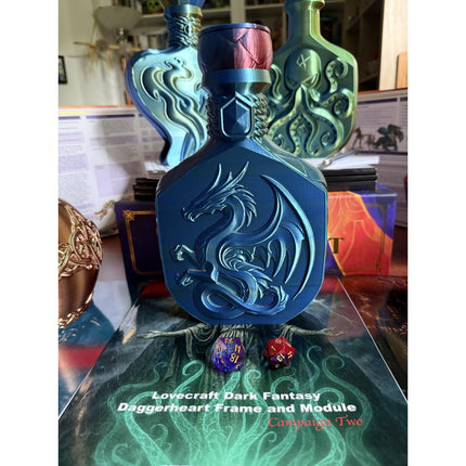 Decanter: Dragon's Blood Potion (Storage & Dice Tower)