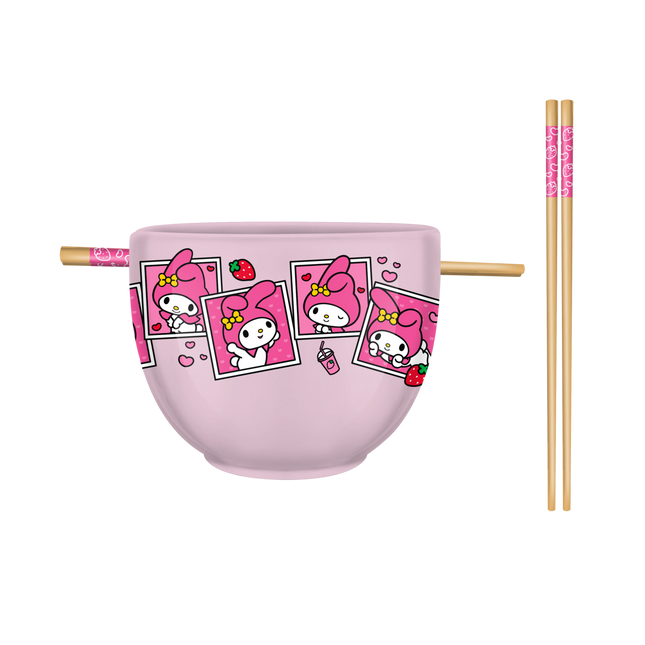 My Melody Snapshot Border 20oz Ceramic Ramen Bowl