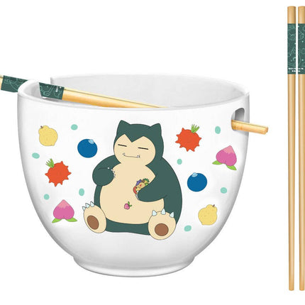 Pokemon Snorlax Ramen Bowl with Chopsticks