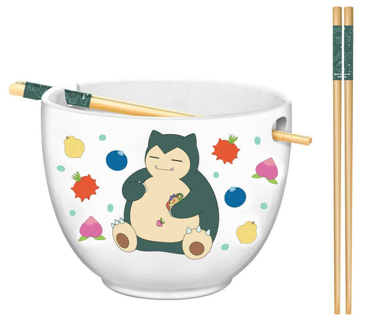 Pokemon Snorlax Ramen Bowl with Chopsticks