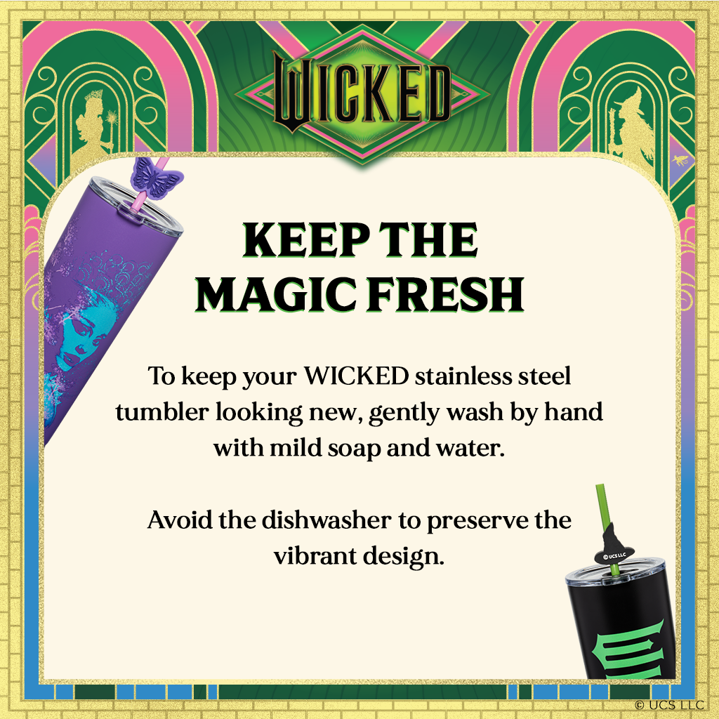 Wicked For Good Tumbler - 24 oz Set of 2 8