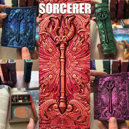 Sorcerer Storage Tome for TTRPG, MTG, Pokemon, D&D Gaming!