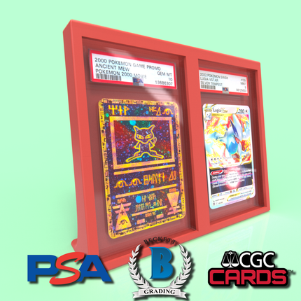 2-Card Trading Card Display Stand – Graded Frame