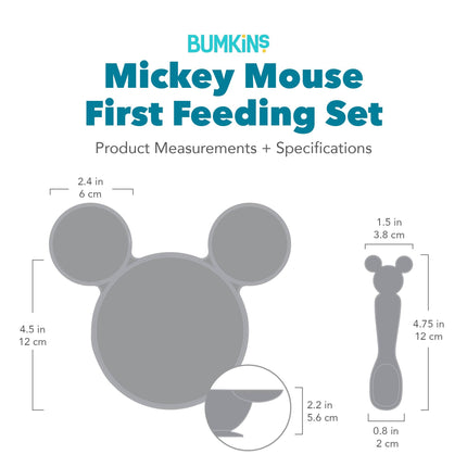 Silicone First Feeding Set: Mickey Mouse Vanilla Sprinkle