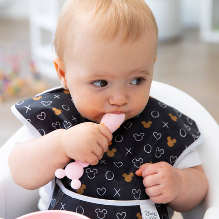 Silicone First Feeding Set: Minnie Mouse Light Pink