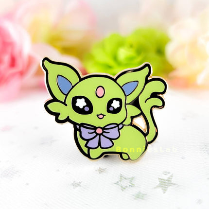Chibi Shiny Espeon Enamel Pin (glows in the dark)