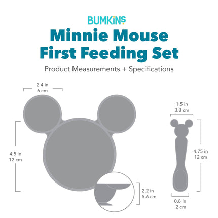 Silicone First Feeding Set: Minnie Mouse Gold