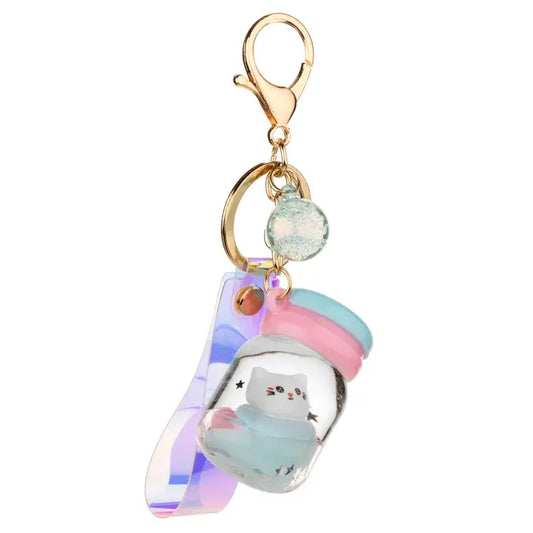 Slimey Cat Liquid Effect Sensory Keychain