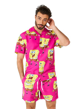 Spongebob™ Pink Short Sleeve Shirt & Short Set