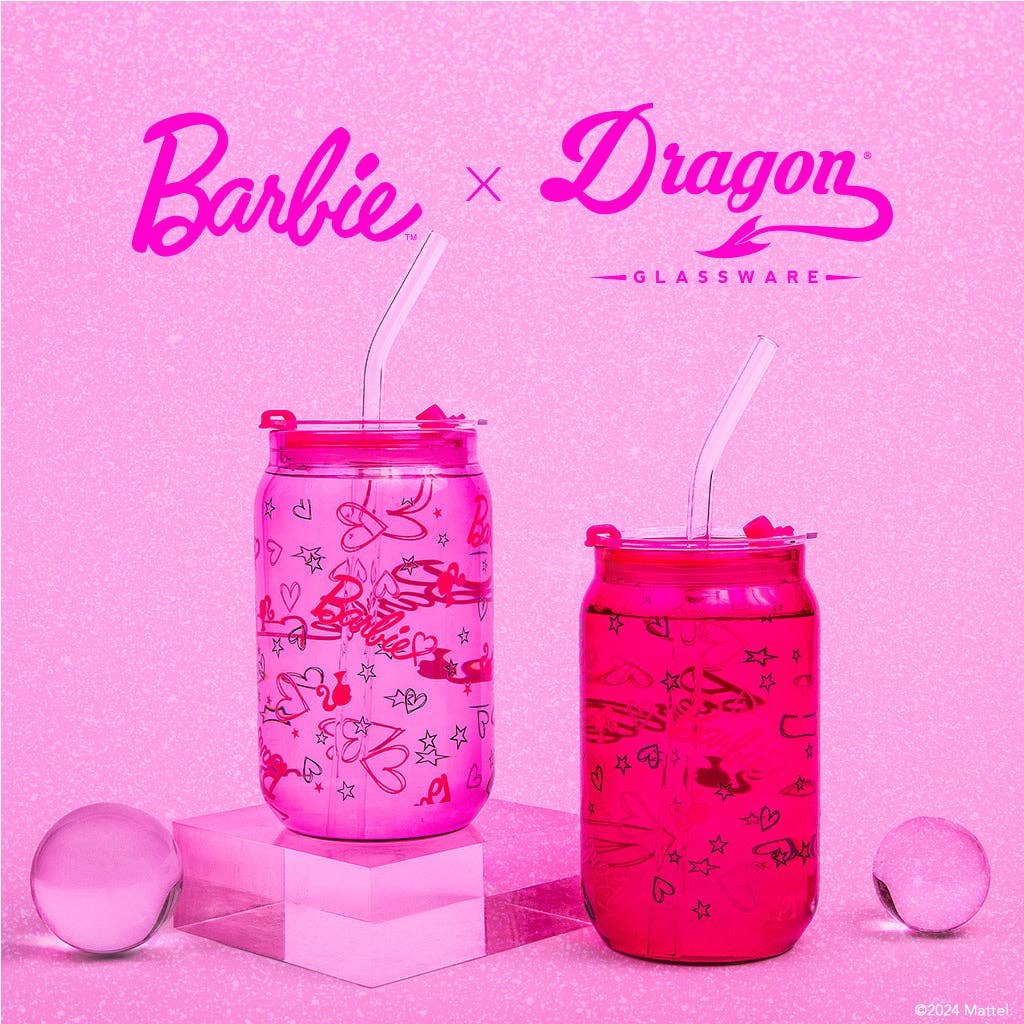 Barbie™ x Dragon Glassware® Love Out Loud Drinking Glasses 7