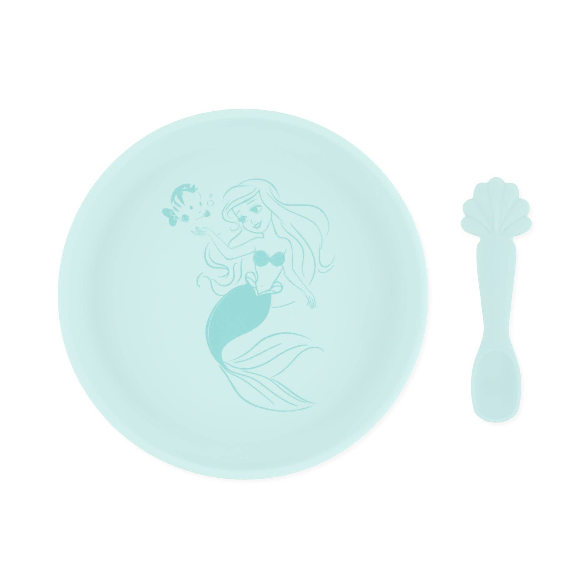 Silicone Plate + Spoon Set: Disney Princess Ariel