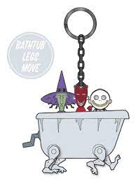 Nightmare Before Christmas Lock Shock and Barrel Tub Enamel Keychain