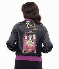 Disney Hocus Pocus Collection by Unique Vintage Purple & Black Hocus Pocus Spell Bomber Jacket