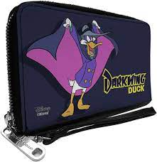 Buckle-Down Women's PU Zip Around Wallet Rectangle-Darkwing Duck