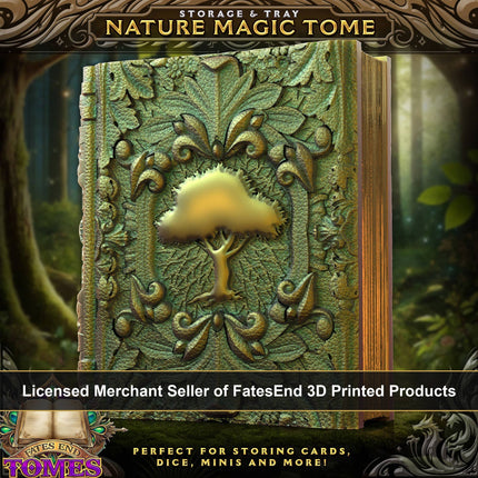 Nature Magic Storage Tome for TTRPG MTG, Pokemon, D&D Gaming