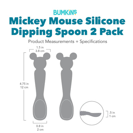 Silicone Dipping Spoons: Mickey Mouse (Classic Black)