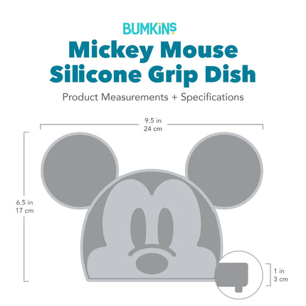 Silicone Grip Dish: Mickey Mouse