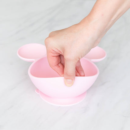 Silicone First Feeding Set: Minnie Mouse Light Pink